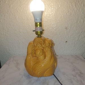 Vintage Disney The Lion King Simba Mufasa Ceramic Table Lamp (No Shade)